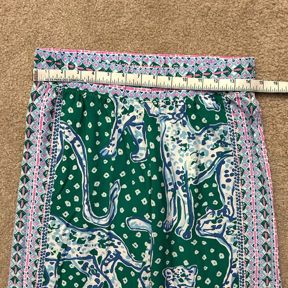 Lilly Pulitzer Coastal Emerald Isle On The Prowl Bal Harbor Palazzo Pants  XS - Picture 6 of 15